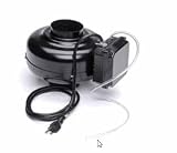 Soler and Palau PV-100XPS Black Baked Enamel PV 142 CFM Inline Centrifugal Dryer Booster Fan Kit fro