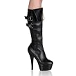 6 Inch Sexy Platform Knee Boot With Cuffed-Down Front Shaft And Buckles