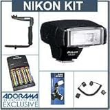 Nikon SB-400 TTL AF Shoe Mount Speedlight USA Warranty, - Deluxe Outfit wit ....