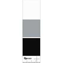Adorama QpCard 101, 3 Cards with Black / Gray / White Colors used for the White Balance System of Digital Cameras.