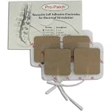 20 Electrodes 2" X 2" Square Re-Usable Electrodes - Multistick Gel - Non-Irritating to Skin
