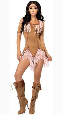 Indian Maiden Sexy Women's Costume Adult Halloween Outfit - Size S/M, Dress Size 2-8