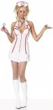 Sexy Adult Halloween Costume Plus Size Naughty Nurse White Dress Skimpy Lingerie Cute Doctor Outfit