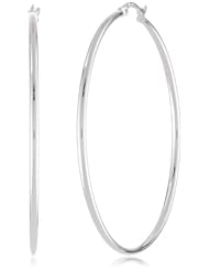 18k Gold 2mm 2" Click-Top Round Hoop Earrings