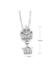Crown - Diamond And 18K White Gold Pendant