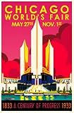 VINTAGE MASTERPRINT POSTER - WORLDS FAIR CHICAGO BUILDINGS