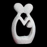 Bali Wood Hand Carving - Embracing Couple Statue