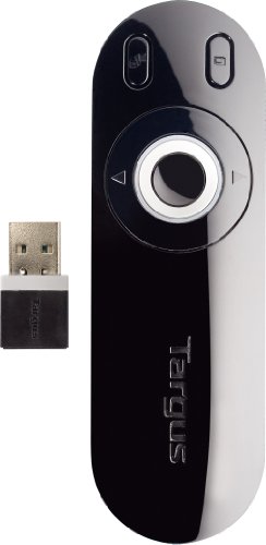 Targus 2.4 GHz Wireless Laser Presentation Remote with KeyLock, Range up to 50 Feet AMP13US (Black with Gray)