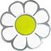 Womens White and Yellow Sunflower Fashion Belt Buckle