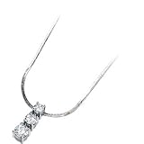 Stunning! 14k White-gold 3/4 CT TW Moissanite Pendant-necklace