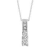 Three-Stone Diamond Pendant 1/4ctw