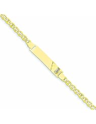 Genuine 14K Two-Tone Anchor Baby Id With Guadalupe Bracelet 3 Grams Of Gold 100% Satisfaction Guaranteed.
