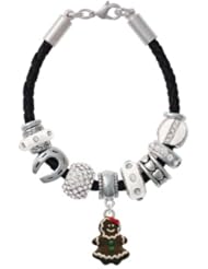 Gingerbread Girl on a White Love & Luck Beaded Bracelet [Jewelry] Delight