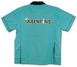 Queenpins Bowling Shirt Turquoise & Black Classic