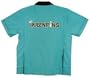 Queenpins Bowling Shirt Turquoise & Black Classic