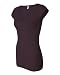 Ladies' Sheer Rib Cap Sleeve Deep V-Neck Tee Shirt