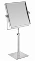 Elegent Square Chrome Height Adjustable Make Up/ Shaving Mirror  With 3x Magnification and True View JUST ARRIVED