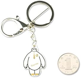 ALSRobotBase American Movie Big Hero 6 White Baymax Keychain PCB Lover Gift Keyring
