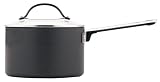 Meyer Anolon Professional Hard Anodised Saucepan with Glass Lid & DuPont Autograph Non-stick coating, 18 cm, 2.8 Litre
