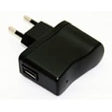 Power Plug Steckdose Netzteil Aufladegerät auf USB-Ladegerät geeignet für  für IPhone 2G, 3G, iPod Nano V3 + ältere iPod s und USB aufladbare MP3-Player, Handys und vieles mehr in schwarz