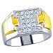 0.95 Carat F/VS1 Princess Certified Diamond Designer Ring in 18ct Solid Yellow/White Gold