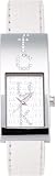 FCUK Stainless Steel Ladies White Leather Strap Watch