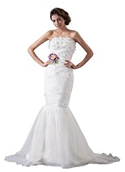 Strapless Charmeuse/Chiffon Sleeveless Evening Dress 