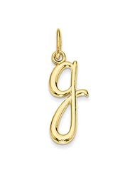 Genuine 14K Yellow Gold Initial Charm 0 .2 Gram Of Gold Letter G