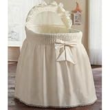 Embossed Damask Creation Bassinet Liner/Skirt & Hood - Color Ecru - Size 16x32