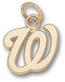 Washington Nationals Solid 14K Gold ''W'' 1/2'' Pendant