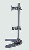 Vertical Freestanding Dual/Two LCD Monitor Stand Holds up to 24" Widescreen Displays