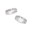Personalized Sterling Silver Always Sisters Forever Friends Sentiment Ring