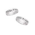 Personalized Sterling Silver Always Sisters Forever Friends Sentiment Ring