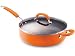 Rachael Ray Porcelain Enamel Nonstick 6-Quart Deep Saute Pan, Orange