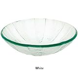 Decolav White Pinwheel Art Glass Vessel Sink 1090-WH