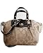 Coach Madison Signature Op Art Claire Sateen Satchel Handbag Style 14335