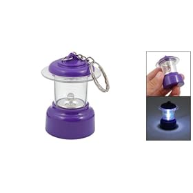 Amico Purple Kerosene Lamp Style LED Light Keychain Keyring by uxcell