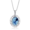 Sterling Silver Cameo Pendant of Mother Holding Child w/ Adjustable Chain