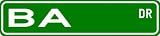 BA Street Sign ~ Personalized Family Lastname Novelty Sign ~ Gameroom, Basement, Garage Sign ** Aluminum 4 x 18