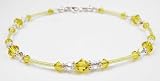 CYPHER - Yellow Solar Plexus (Manipura) Chakra Anklet for wisdom, intellect, enthusiasm, joy, optimism