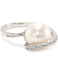 Bella Pearl Designer Cubic Zirconia Ring, Size 6