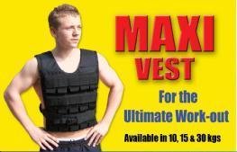 Maxivest Adjustable Weighted Vest 15kg for Strength & Endurance with Weights