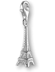 MELINA Charms clip on pendant Eiffel tower sterling silver 925