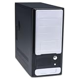 Power Up Black ATX Mid-Tower Case with Front USB, Audio Ports and 450-Watt Power Supply