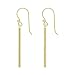 18kt Gold over Sterling Silver Long Tube Drop Earrings