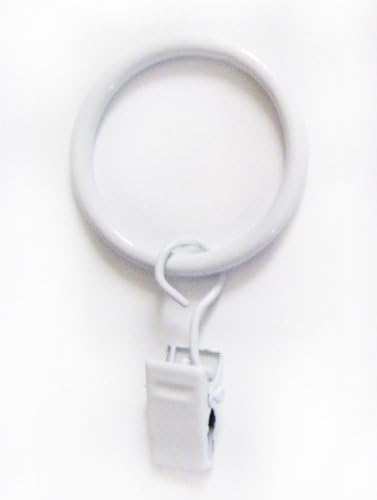 White-Clip Rings for Children's Extendable Drapery Pole Set