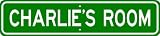 CHARLIE ROOM SIGN - Personalized Gift Boy or Girl, Aluminum