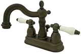 Kingston Brass KS1605PL 4 Center Set Lavatory Faucet With Metal Pop Up Drain & Porcelain Lever Hand 318SXbeNa3L. SL160 Kingston Brass KS1605PL 4 Center Set Lavatory Faucet With Metal Pop Up Drain & Porcelain Lever Hand