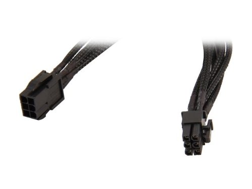 Rosewill 9.8-Inch (250mm) Single Sleeved 6 Pin VGA Extension Cable M-F (RCDV-12005)