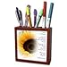 Patricia Sanders Flowers - Sunflower Dream Poem- Inspirational Poetry- Flowers - Tile Pen Holders-5 inch tile pen holder